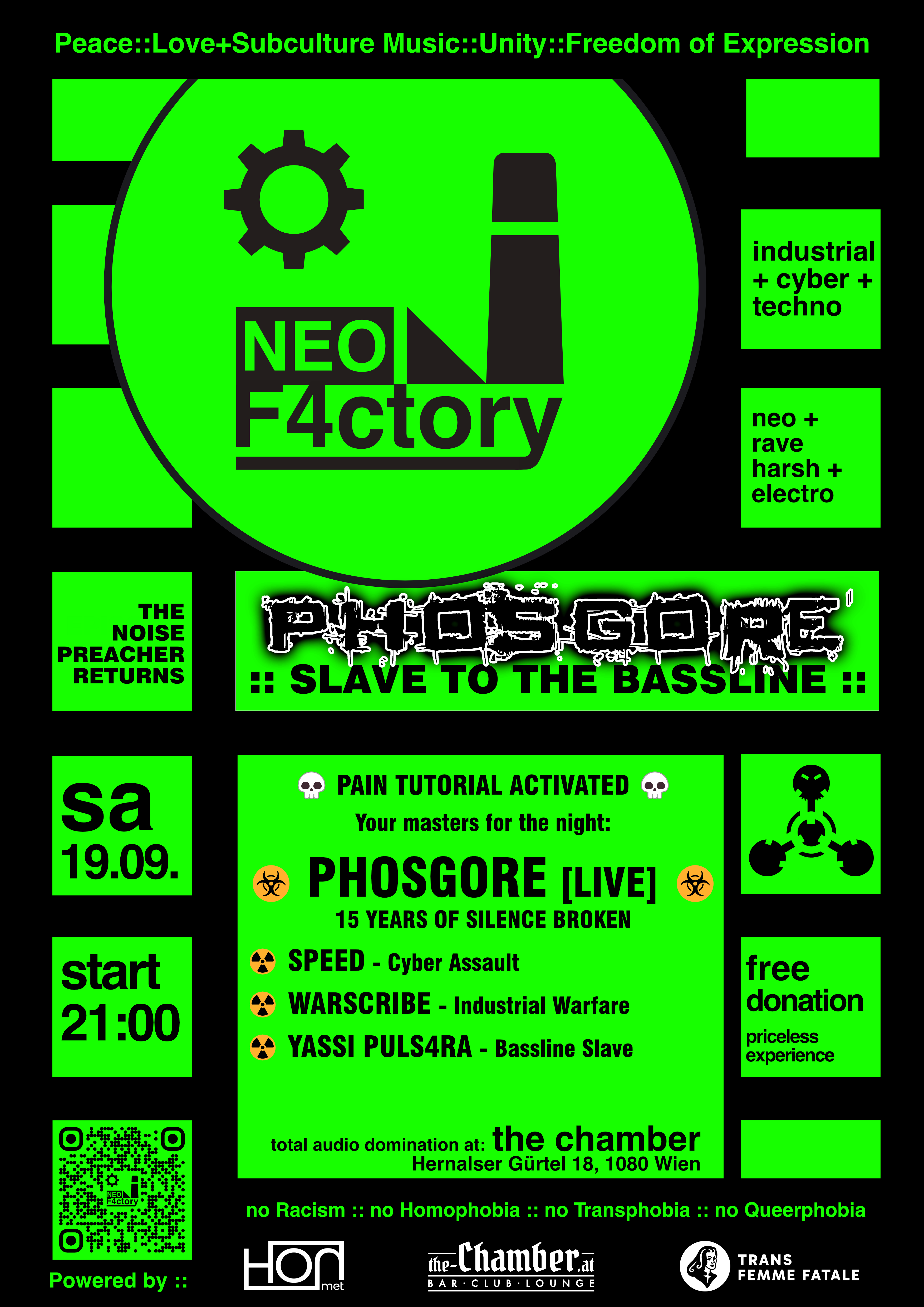 TFF Wien präsentiert: NEOF4ctory Episode three: PHOSGORE live